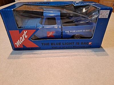 #ad ERTL Collectibles 1965 FORD PICKUP 1:24 Scale: KMart Blue Light: In Original Box $29.95