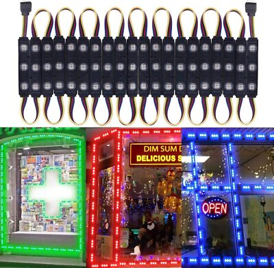 #ad 10 80ft RGB 5050 SMD 3LED Module Light Injection Storefront Sign Lamp Waterproof $10.99