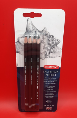 #ad Derwent #x27;Sketching#x27; High Quality Soft Graphite Pencils Pack of 4 GBP 6.90