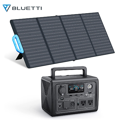 #ad BLUETTI EB3A 600W Portable Power Station Generator LiFePO4 with 120W Solar Panel $399.00