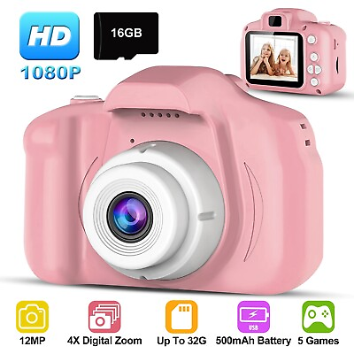 #ad Kids Digital Camera 2.0quot; 12MP 1080P Video Camcorder Support 32GB Children Gift $22.20