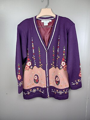 #ad Great Cavalier By St Paul Wool Blazer Womens Small Vintage Knit $40.00