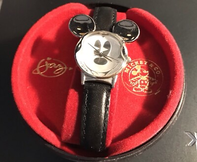 #ad Mickey amp; Co Jaz Wrist Watch Y121 X112 Silvertone Mickey Mouse Face NEEDS BATTERY $28.00