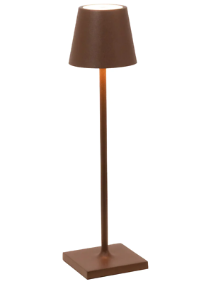 #ad Zafferano Poldina Pro Micro Rechargeable LED Table Lamp Rust $115.48