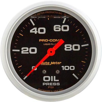 #ad AutoMeter 5421 Pro Comp Oil Pressure Gauge 2 5 8 in. Mechanical 100 Psi $99.90
