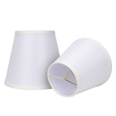 #ad Double Small Lamp Shade Clip On Bulb Set of 2 for Candelabra Bulbs Barrel Fa... $39.62