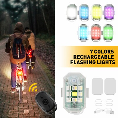 #ad Wireless LED Strobe 7 Light Colors High Brightness Flashing Rechargeable Lights $13.09