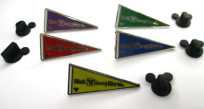 #ad Disney Walt Disney World Flags Pendant Hidden Mickey 5 PIN SET Lot $14.97