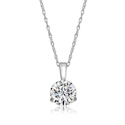 #ad G SI1 .20 ct Solitaire 100% Diamond Pendant available in 14K and Platinum Lab $215.70
