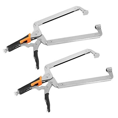 #ad 2 PCS 18 Inches Locking C Clamp with Swivel Pads Heavy Duty C Clamp Welding $48.02