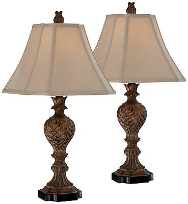 #ad Regio Traditional Table Lamps 25 1 2quot; High Set of 2 Espresso Brown for Bedroom $99.98