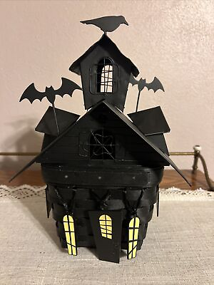 #ad 2012 Longaberger Haunted House With Lid And Tie Ons $225.00