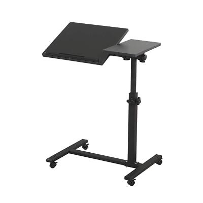 #ad Overbed Bedside Desk Mobile Rolling Laptop Stand Tilting Overbed Table with W... $73.49