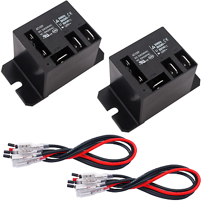 #ad 2PCS Power Relay AC120V Coil 20A SPDT 1NO 1NC 120 VAC with Flange Mounting and. $25.61