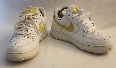 #ad Size 7.5 Nike Air Force 1 #x27;07 White Saturn Gold $24.99