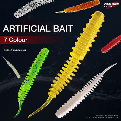 #ad 10PCS Soft PVC Fishing Lure Tackle Paddle Tail Grub Worm bream lures Bass 6cm $9.39