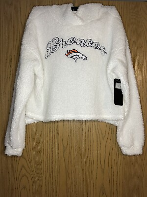 #ad Denver Broncos NFL Women#x27;s Fluffy Sleepwear Pullover Sweatshirt Medium $18.00