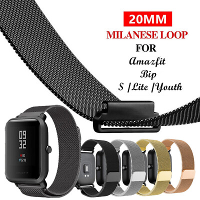 #ad for Amazfit Bip 5 3 U Pro S Lite Youth Band Stainless Steel Milanese Loop Strap $9.99
