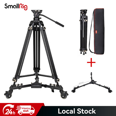 #ad SmallRig Manfrotto QR Plate Professional Video Tripod 3751 with Tripod Dolly $199.00