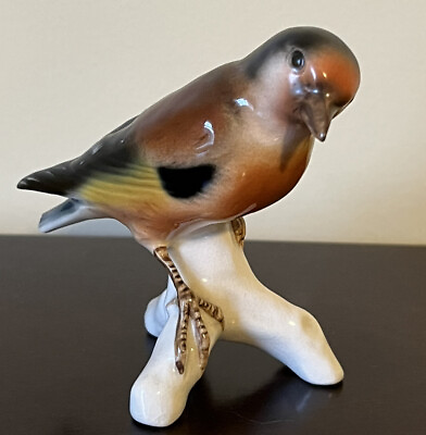 #ad BIRD ceramic glazed painted vintage antique TAIL MISSING $4.30