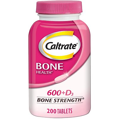 #ad Caltrate 600 Plus D3 Calcium and D Bone Supplements for Adults 200 Count $25.73