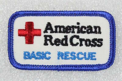 #ad Red Cross: Basic Rescue patch 2 3 4quot; rectangle embroidered $6.95