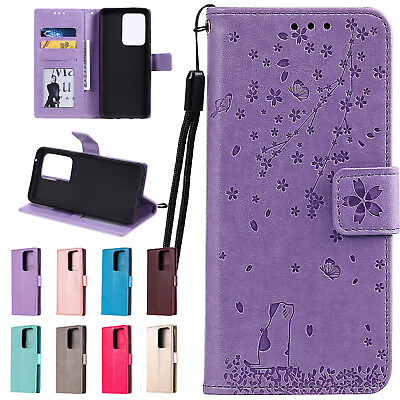 #ad For Galaxy S24 Ultra S23 S22 S21 S20 S10 S9 S8 Note20 Flower Leather Wallet Case $8.99