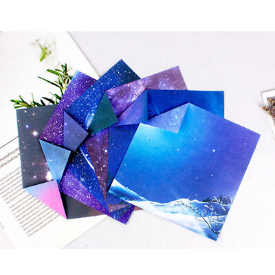 #ad 50 Pcs Construction Paper Folding Origami Stars Child Double Sided $8.45