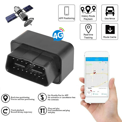 #ad GPS Tracker for Vehicles 4G LTE Real Time Car Tracking Device OBD Plug amp; Play US $31.98