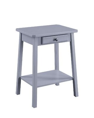 #ad End amp; Side Tables Transitional ACME Kaife Accent Table Gray Finish Solid Wood $107.47