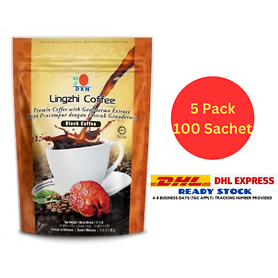 #ad 5 Coffee Lingzhi Ganoderma Dxn Reishi Cafe Express Instant Classic Packs Black $100.51