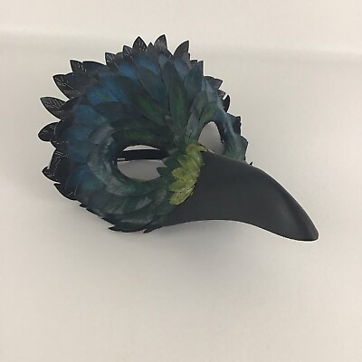 #ad Venetian Mask Feathered Bird Masquerade Ball Halloween Costume Elegant Cosplay $39.96