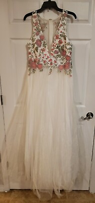 #ad Sleeveless floral flower dress Wedding Prom $150.00