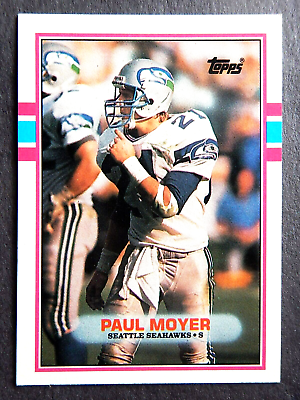 #ad Paul Moyer #187 Topps 1989 Football Card Sea. Seahawks VG $1.99