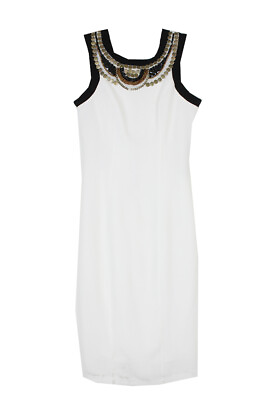 #ad Xoxo Cloud White Black Embellished Sheath Dress 0 $14.99