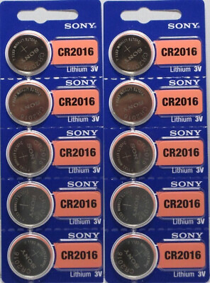 #ad 10 x SONY MURATA CR2016 Lithium Battery 3V Exp 2033 Pack 10 pcs Coin Cell $4.77