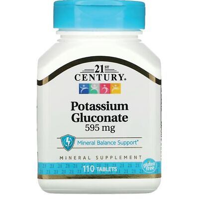 #ad 21st Century Potassium Gluconate 99 mg 110 Tabs $6.97