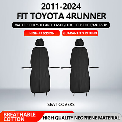 #ad 11 2024 Toyota 4Runner Black Neoprene Waterproof Front Seat Protector Seat Cover $45.99