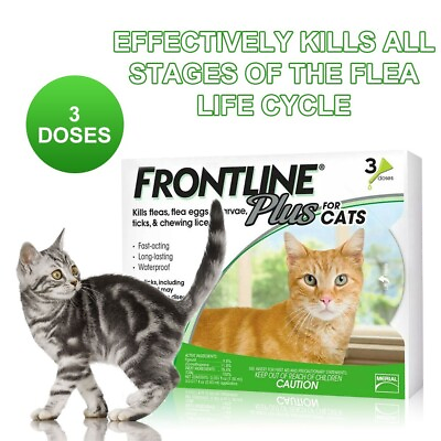 #ad FRONTLINE Plus Flea and Tick Treatment for Cats and Kittens 3 Doses $26.99