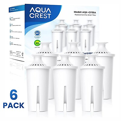 #ad AQUA CREST Replacement for Brita® Water Filter Pitchers and Dispensers Classic $19.49