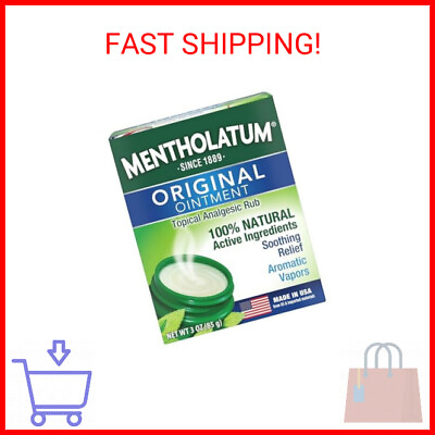 #ad Mentholatum Original Chest Rub Ointment White 3 Ounce Pack of 1 0483 $9.49