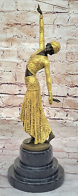 #ad Old Chiparus Dancer Lady Sculpture Figure Vintage Deco Nouveau Demetre Gift Art $179.50