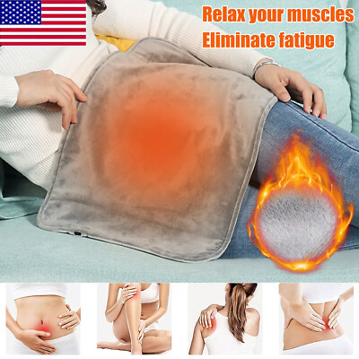 #ad Electric Heating Pad fits Back Pain Cramps Relief Soft Velvet Home Office Winter $13.88