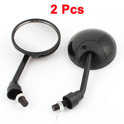 #ad Pair Front 10mm 0.39quot; Thread Dia Motorcycle Rear View Mirror Round Universal $10.63