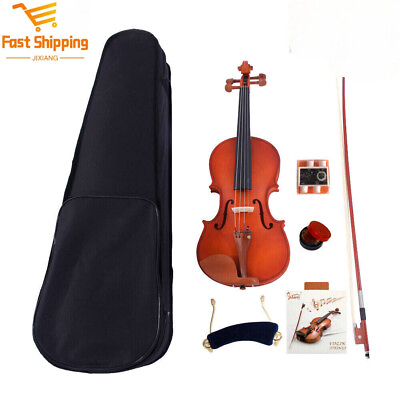 #ad High Level New 1 2 Acoustic Matt Violin Set CaseBowStringsShoulder RestTuner $52.59