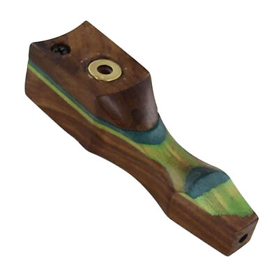 #ad Compact Psychedelic Groove Wooden Handmade Tobacco Smoking Pocket Pipe $11.27