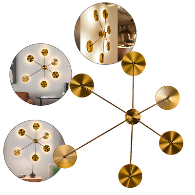 #ad Modern Brass 6 Arm Wall Mounted Light LED Wall Lamp Bedroom Living Room Decor $81.80