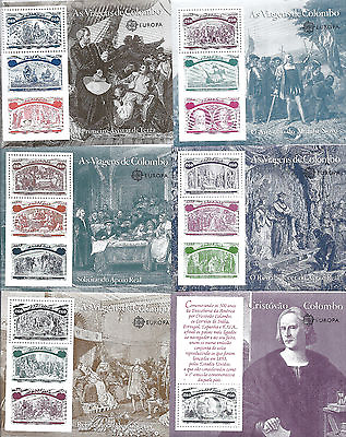#ad 1992 Portugal Europa Voyages of Columbus 500 Set of 6 S S 1918 1923 MNH $9.99