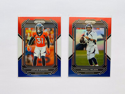 #ad 2022 Panini Prizm Red White Blue Justin Simmons Russel Wilson Broncos $10.00