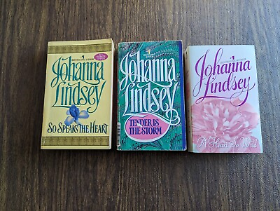 #ad Lot of 12 Johanna Lindsey Historical Romance Books HEARTS AFLAME FABIO $34.99